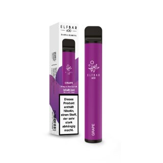 ElfBar 600 Einweg E-Zigarette Grape (2% Nicotine)
