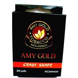 Amy Gold My Smoke M Electric Hose Cartridge ? 4 Pack ? Electronic Shisha (Crazy Shape)