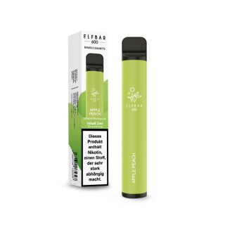 ElfBar 600 Einweg E-Zigarette Apple Peach OHNE NIKOTIN