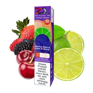 7Days Vape Einweg E-Zigarette Cherry Cherry Lime & Berry 20mg