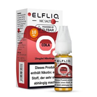 ELFLIQ - Cola - 10ml - 10mg/ml - Nikotinsalz // Steuerware
