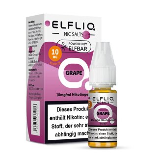 ELFLIQ - Grape - 10ml - 10mg/ml - Nikotinsalz // Steuerware